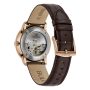 Orologio Uomo Automatico Data Secondi Quadrante chiaro Cassa Rose Gold lancette Rose. 97B225
